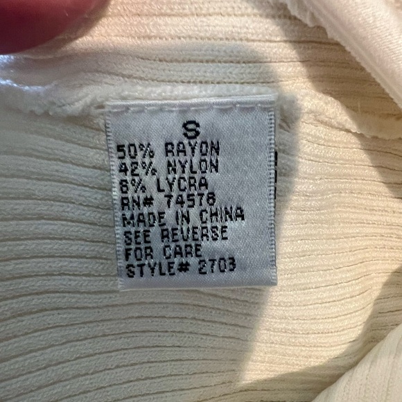 Cache Cream Ribbed Knit Top - Picture 4 of 4